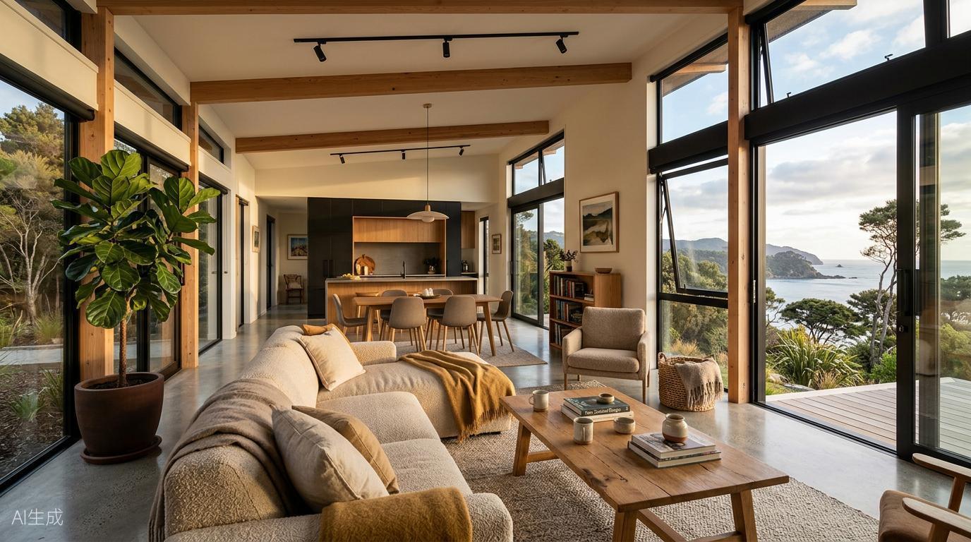 Living room in a finished Amarok home
