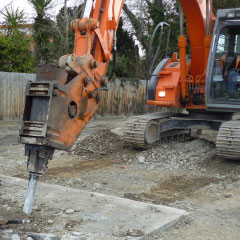 Excavator on a Pidgeon Contracting site
